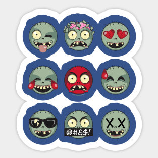 Zombie Emojis Sticker